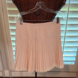 J. Crew Cream Eyelet Mini Skirt